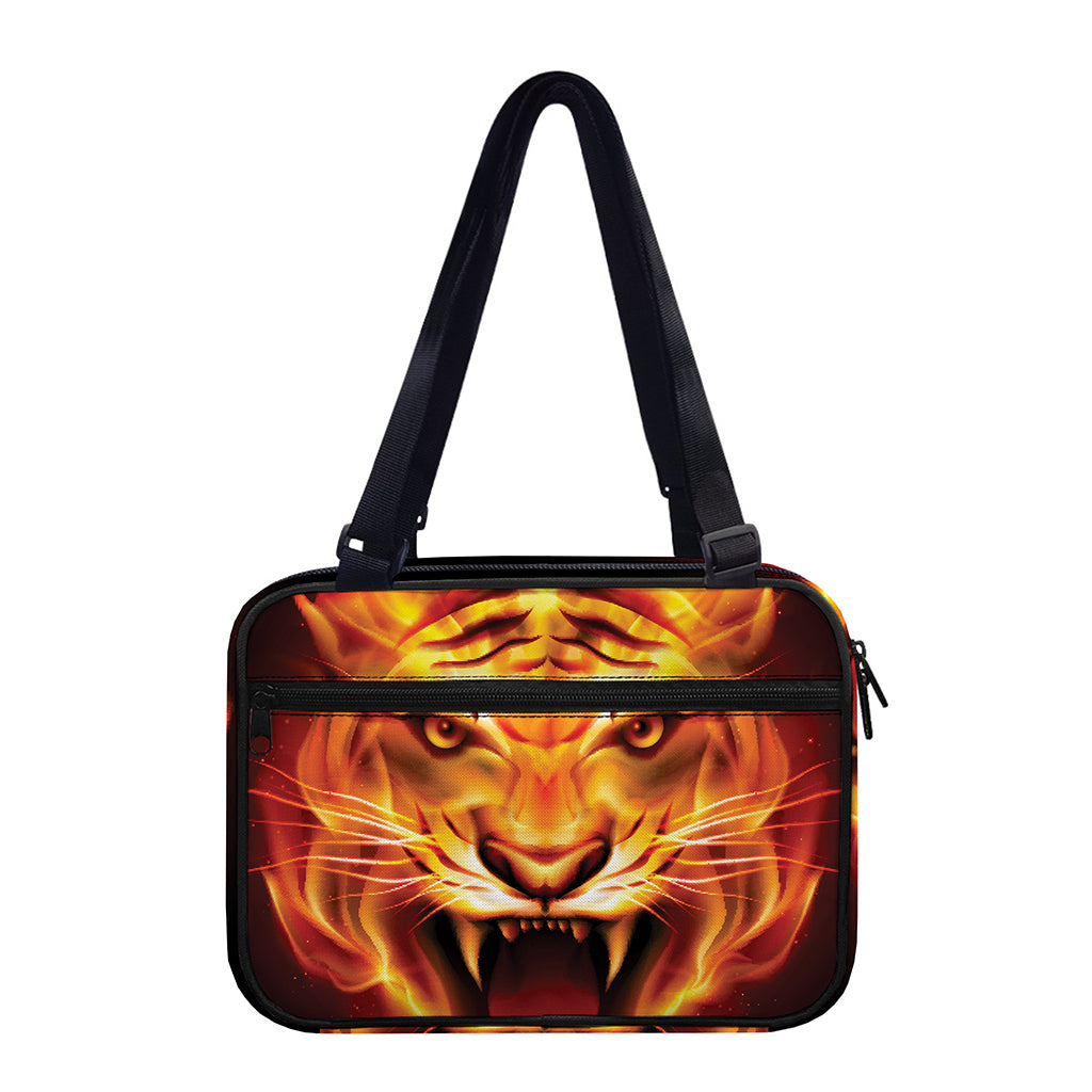 Flame Tiger Print Double Strap Bible Bag