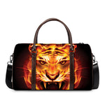Flame Tiger Print Duffle Bag