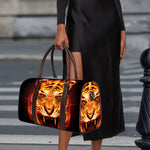 Flame Tiger Print Duffle Bag