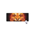 Flame Tiger Print Extended Mouse Pad