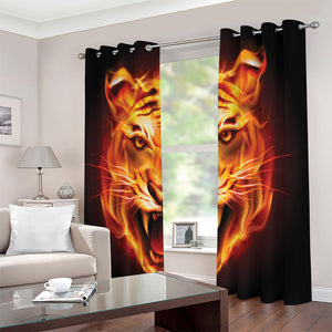 Flame Tiger Print Extra Wide Grommet Curtains