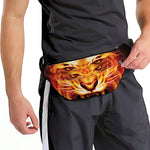 Flame Tiger Print Fanny Pack