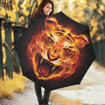 Flame Tiger Print Foldable Umbrella
