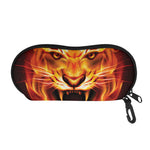 Flame Tiger Print Glasses Case