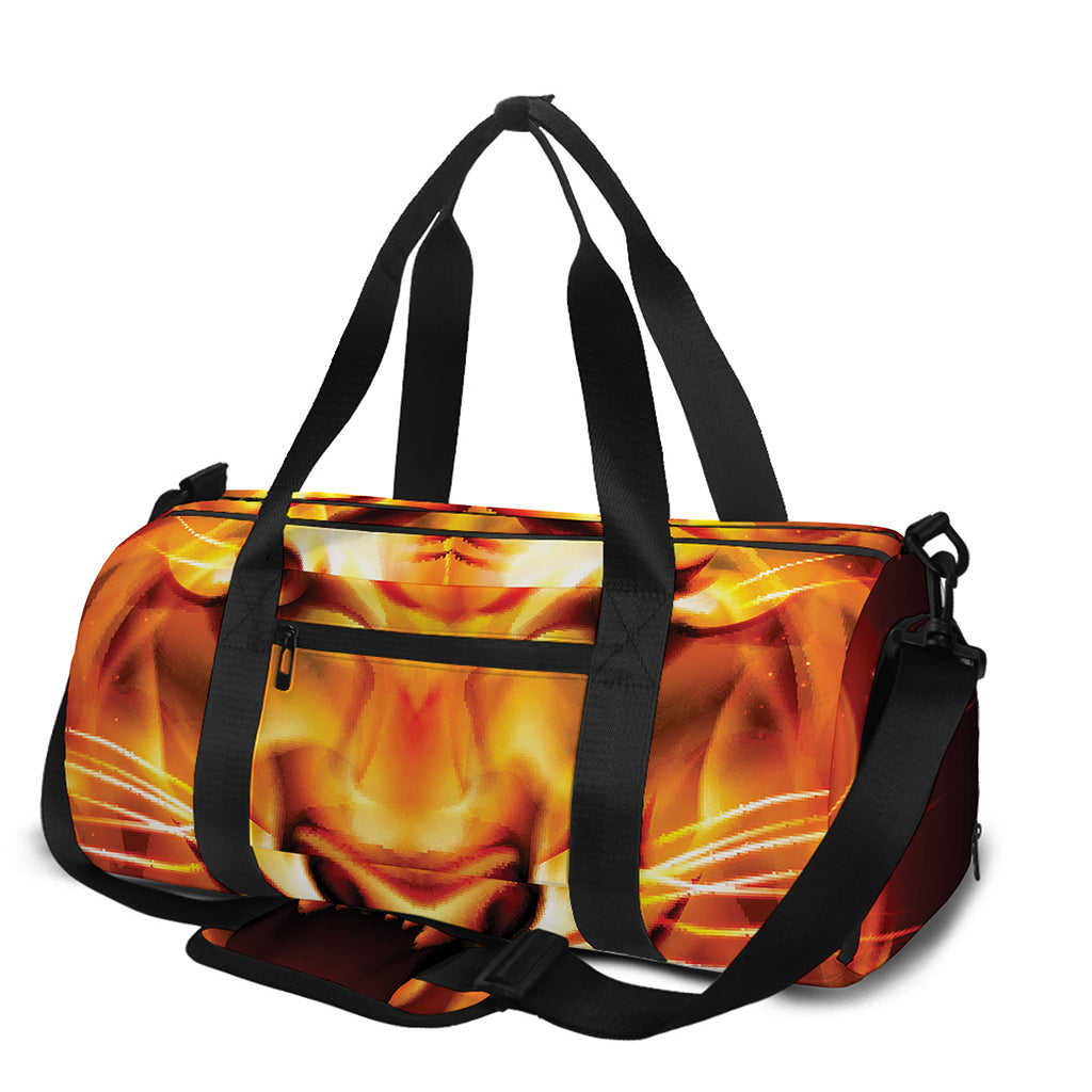 Flame Tiger Print Gym Bag