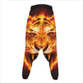 Flame Tiger Print Hammer Pants