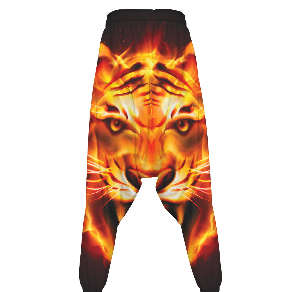 Flame Tiger Print Hammer Pants