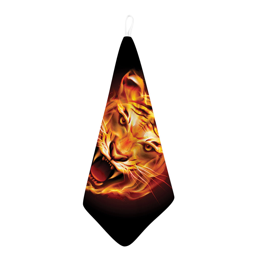 Flame Tiger Print Hand Towel