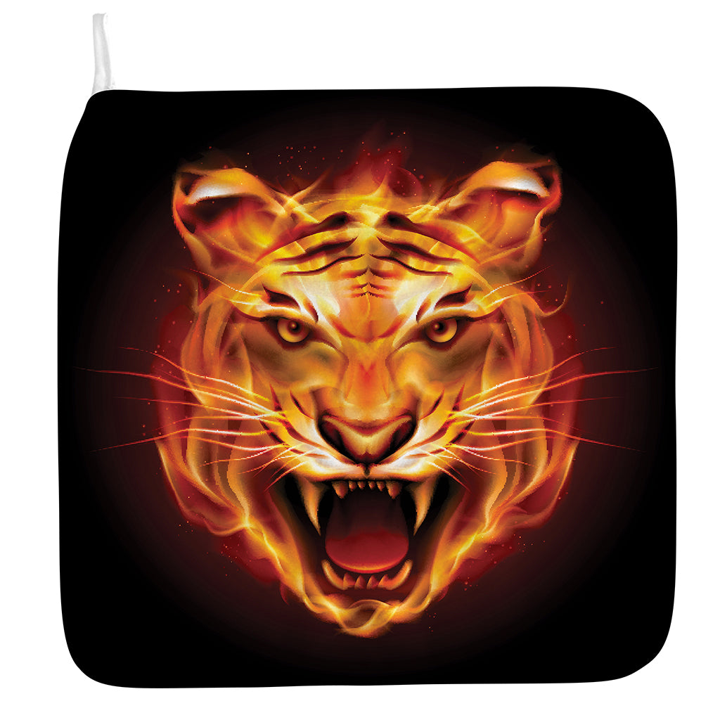 Flame Tiger Print Hand Towel