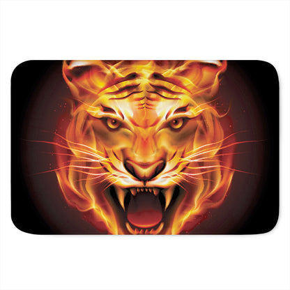 Flame Tiger Print Indoor Door Mat