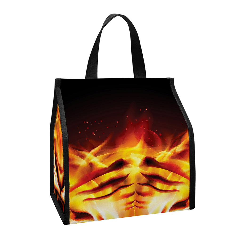 Flame Tiger Print Insulated Lunch Tote