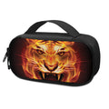 Flame Tiger Print Portable Cooler Travel Case