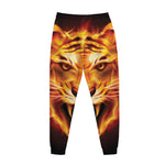 Flame Tiger Print Jogger Pants