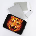 Flame Tiger Print Laptop Sleeve