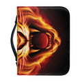 Flame Tiger Print Leather Bible Cover