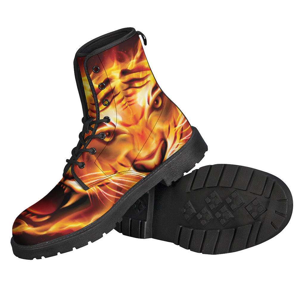 Flame Tiger Print Backpack