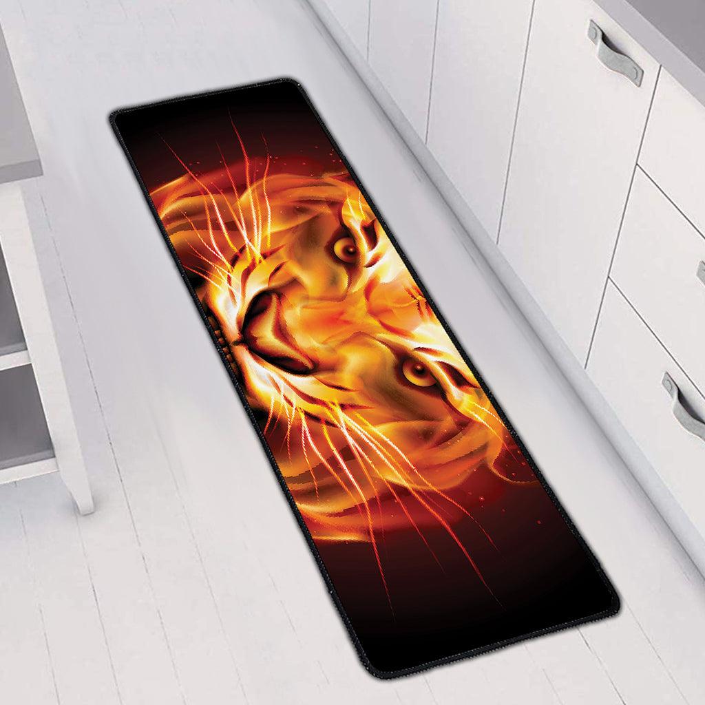 Flame Tiger Print Long Kitchen Mat