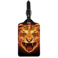 Flame Tiger Print Luggage Tag