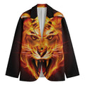 Flame Tiger Print Men's Blazer