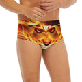 Flame Tiger Print Men's Briefs