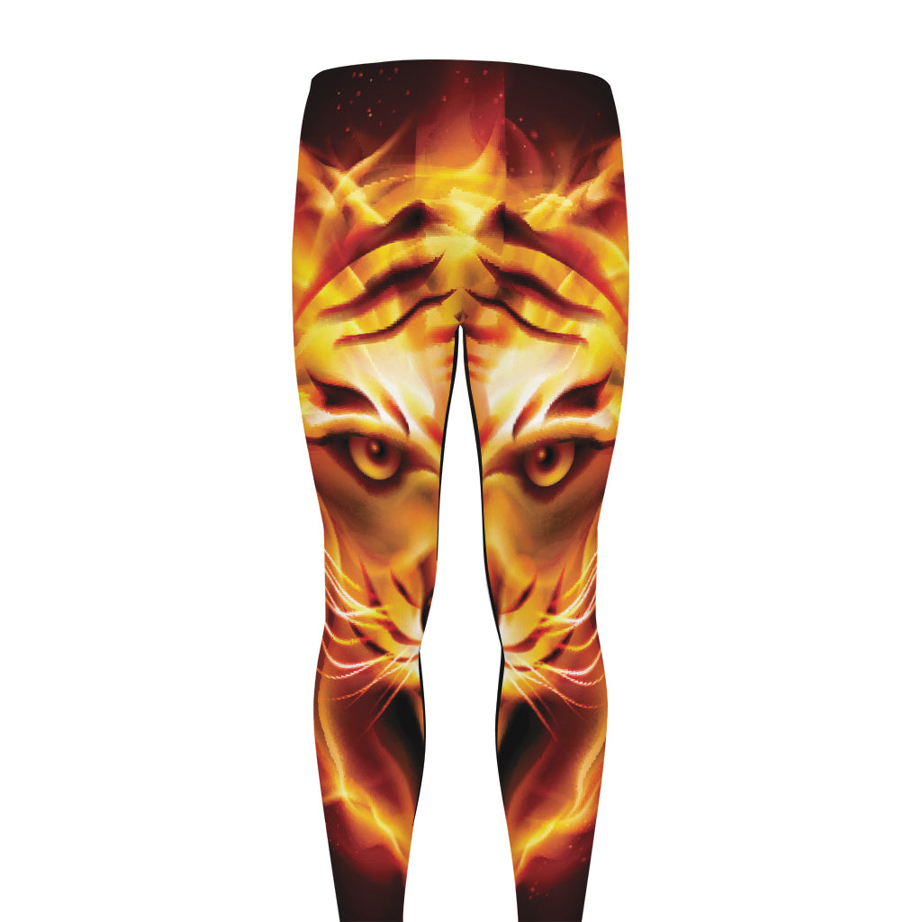Flame Tiger Print Men's leggings