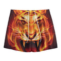 Flame Tiger Print Mesh Shorts