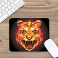 Flame Tiger Print Mouse Pad