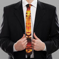 Flame Tiger Print Necktie