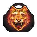 Flame Tiger Print Neoprene Lunch Bag
