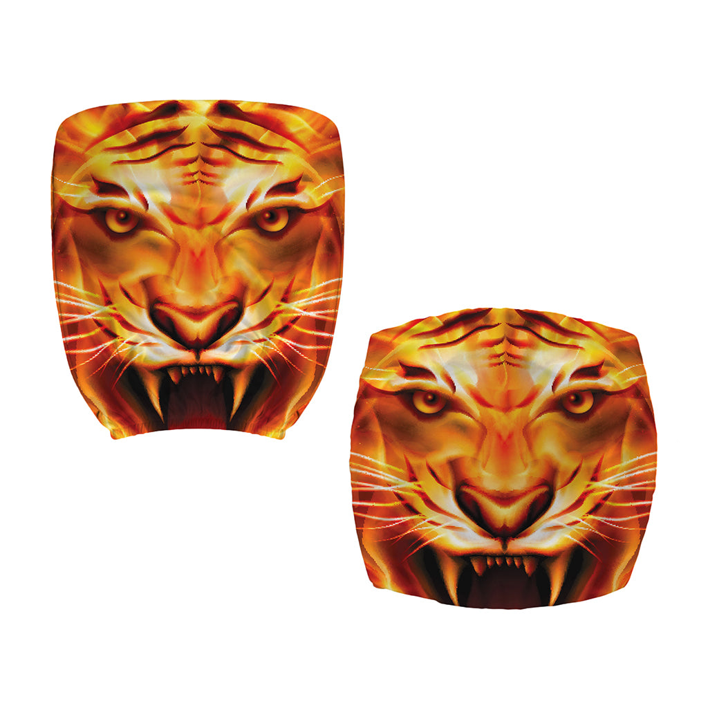 Flame Tiger Print Office Chair Cover