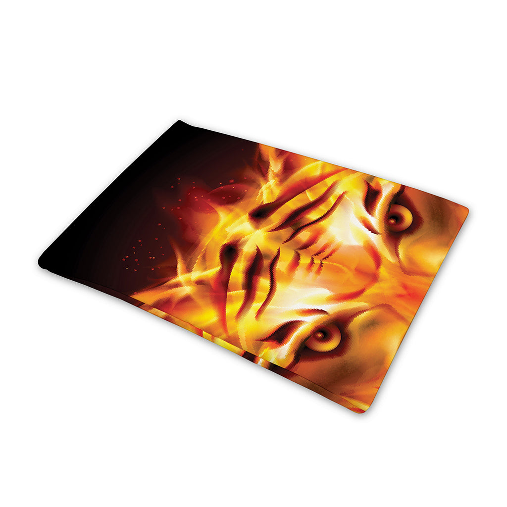 Flame Tiger Print Pet Cooling Mat Cover
