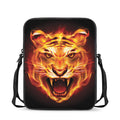 Flame Tiger Print Rectangular Crossbody Bag