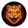 Flame Tiger Print Round Floor Mat