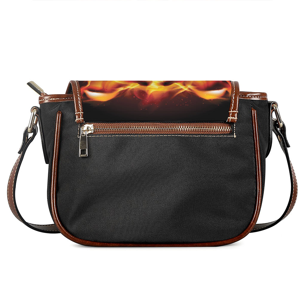 Flame Tiger Print Saddle Bag