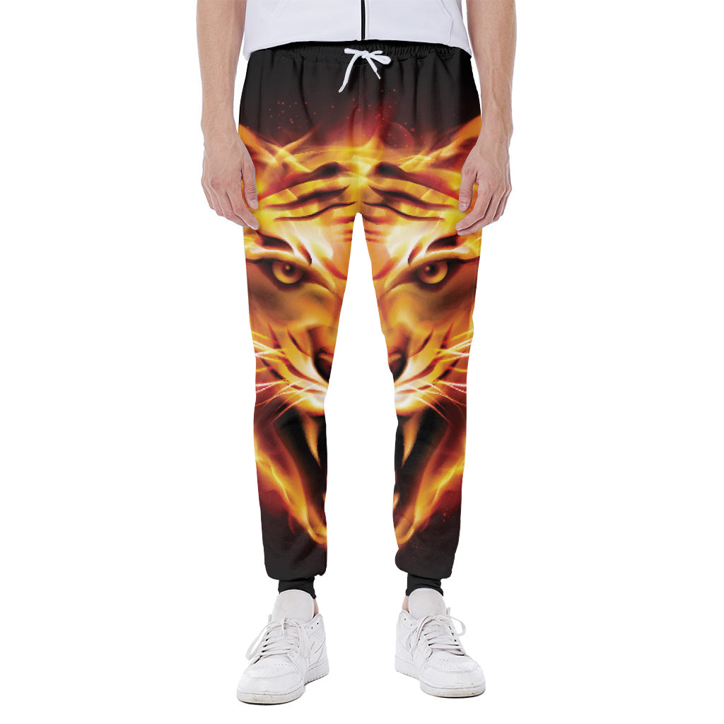 Flame Tiger Print Scuba Joggers