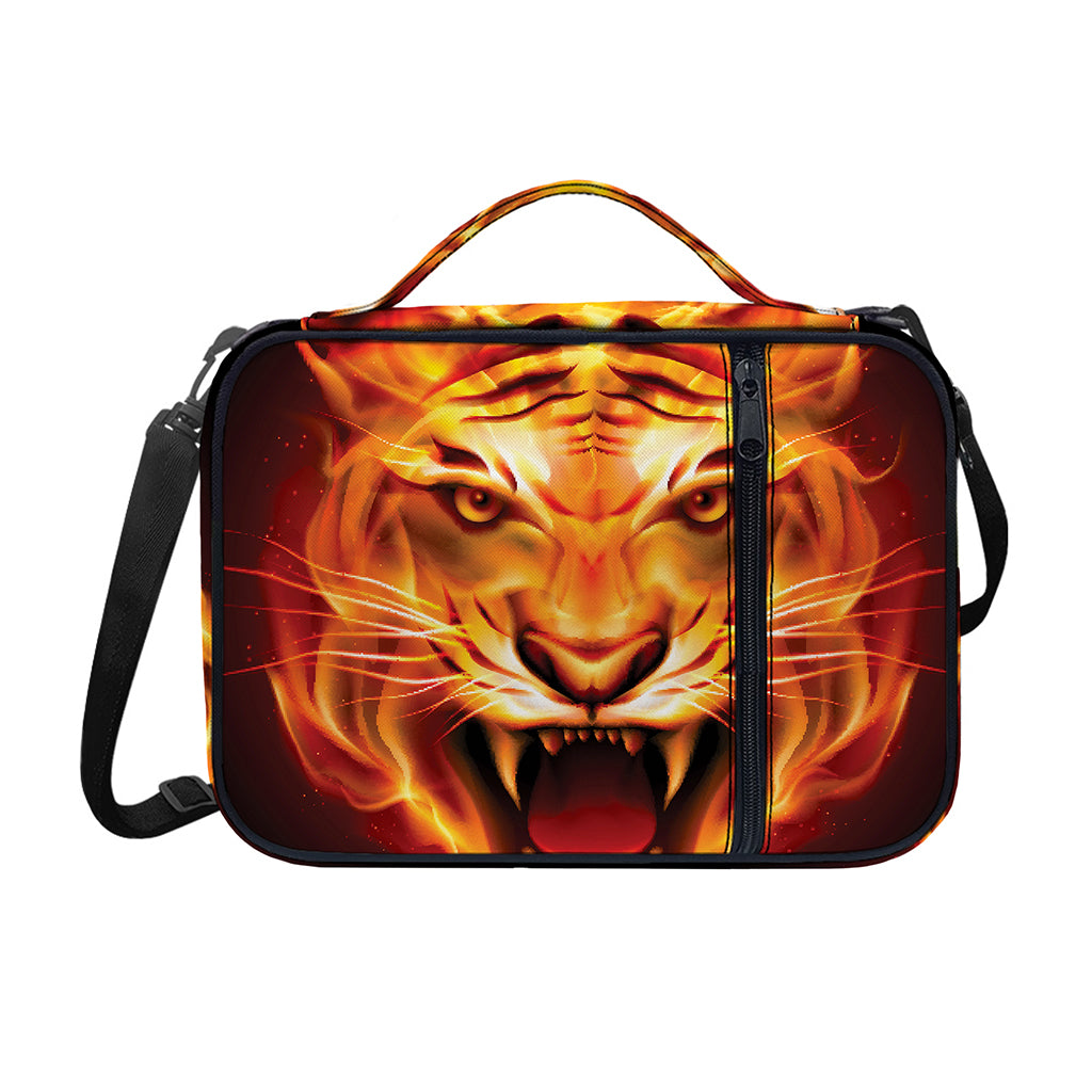 Flame Tiger Print Shoulder Strap Bible Bag