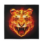 Flame Tiger Print Silk Bandana
