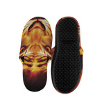 Flame Tiger Print Slippers