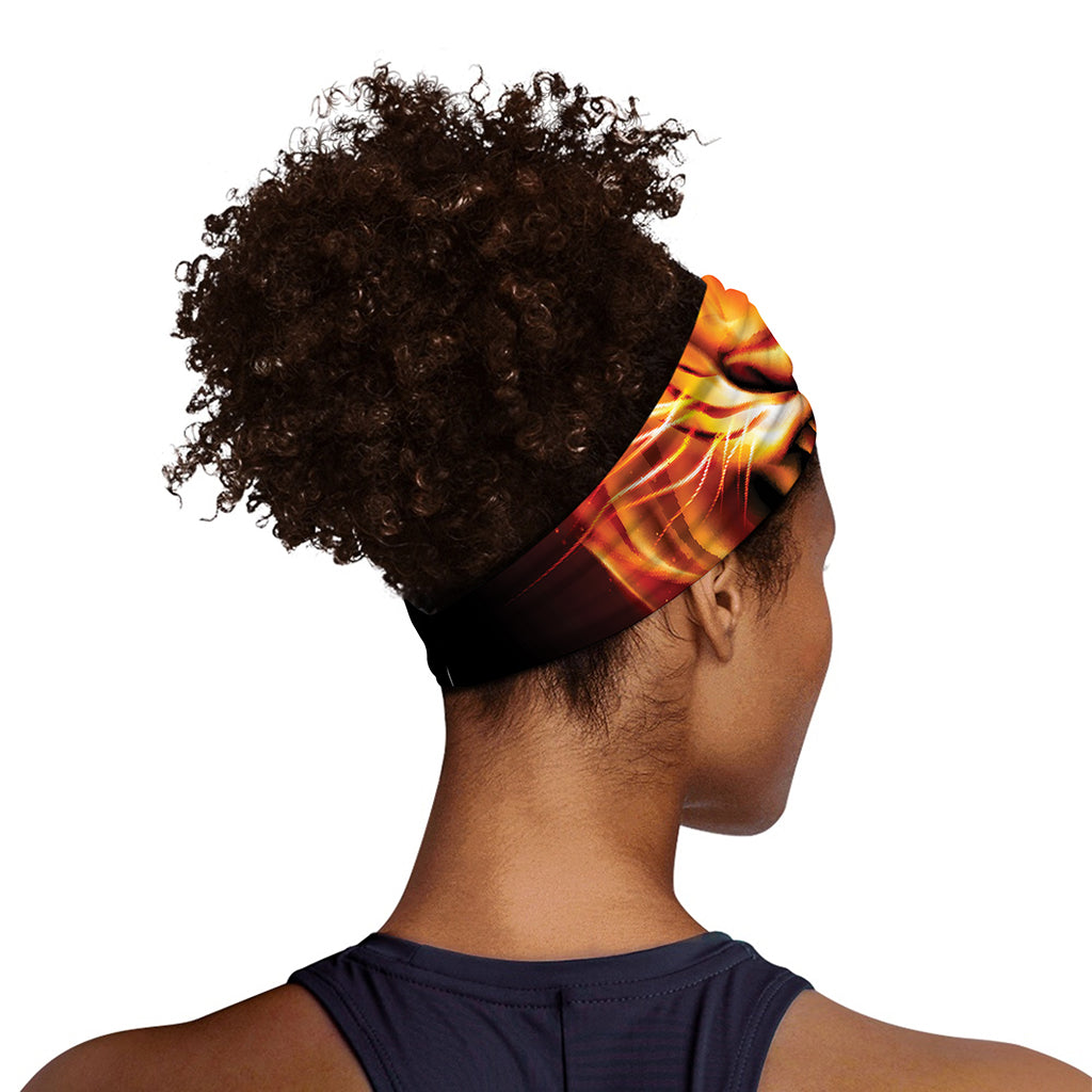 Flame Tiger Print Sports Headband