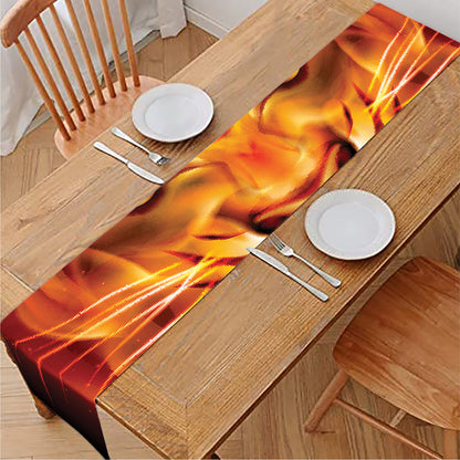 Flame Tiger Print Table Runner