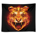 Flame Tiger Print Tapestry