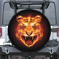 Flame Tiger Print Tire Cover