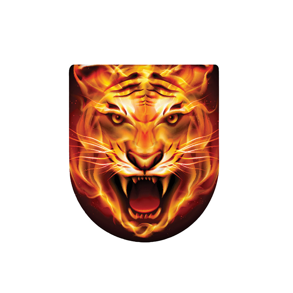 Flame Tiger Print Toilet Lid Cover