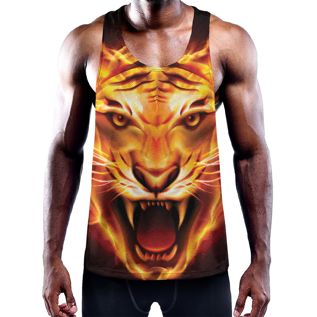 Flame Tiger Print Training Tank Top