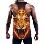 Flame Tiger Print Training Tank Top