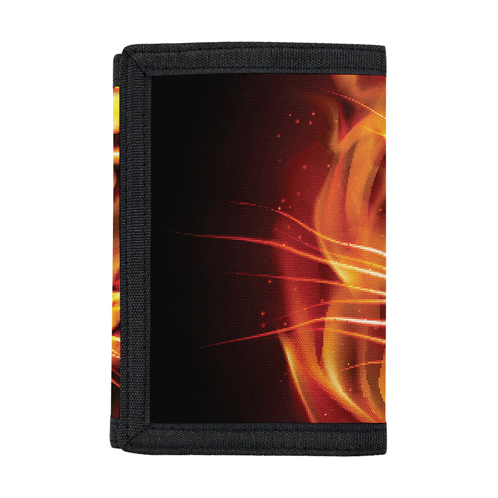 Flame Tiger Print Trifold Wallet