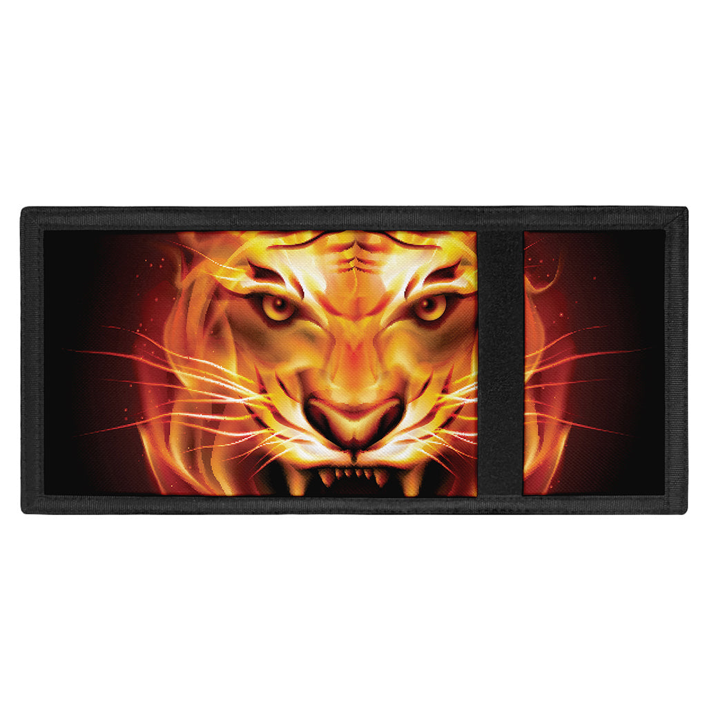 Flame Tiger Print Trifold Wallet