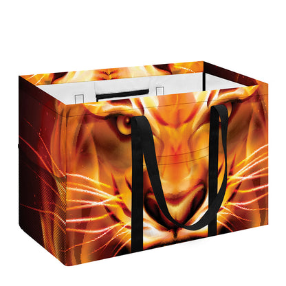 Flame Tiger Print Utility Tote Bag
