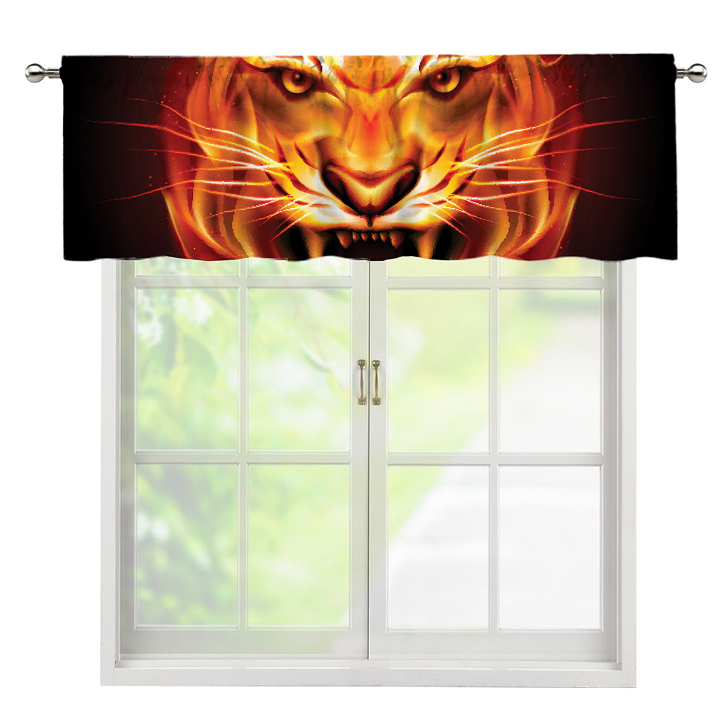 Flame Tiger Print Window Valance