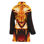 Flame Tiger Print Women's Bathrobe